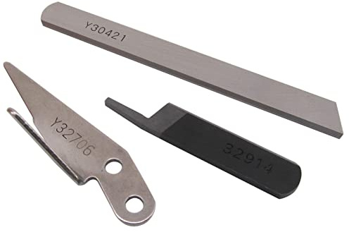 CKPSMS Marca -#32914+30421+32706 1 JUEGO DE CUCHILLO SUPERIOR/INFERIOR Y CORTADOR DE CADENA DE HILO Compatible con/Reemplazo para la marca YAMATO OVERLOCK DCZ-361 DCZ-503