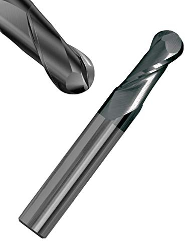 Corintian VHM Radiusfräser Kugelkopffräser 2 Zähne - AlTiN Beschichtung, Ø 4mm, High Performance Cutting HPC geeignet