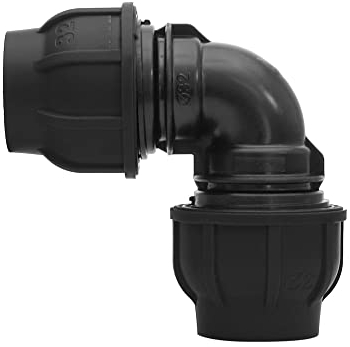 Gebo Plast Winkel 20 25 32 90° PE Klemmfitting Bogen Klemmverbinder (50 x 50 mm)