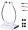 SIMOLIO Auriculares Inalámbricos TV/PC para Mayores con Mejorar la Diálogos, 2.4 G Digitales Cascos para TV con Transmisor, Óptica RCA y 3,5mm AUX, Sin Demora, Plug & Play, Alcance 50m SM-823D Pro