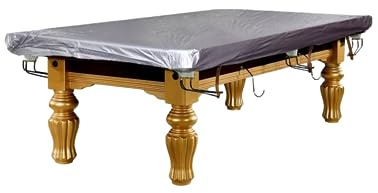 Sinsilvie Funda Billar, Verde & Plata Funda mesa Billar, 7, 8 Funda para Mesa de Billar,Pool Table Cover para Bola Ocho,para Snooker (Silver 7 ft)