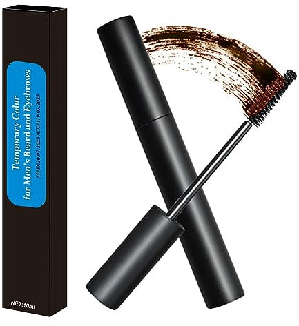 Lápiz de tinte de cejas, 0,3 onzas de pintura para barba, color de cejas, con pincel, lápiz de tinte para cejas, lápiz de barba, tinte de barba para hombres, resistente las manchas, resistente al