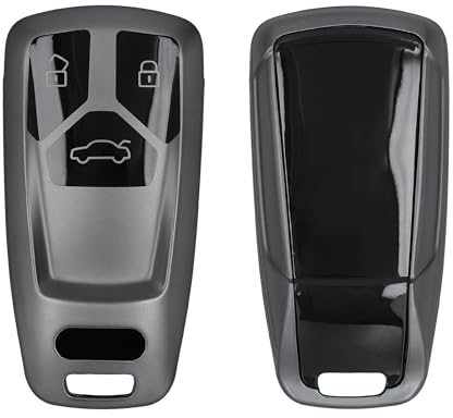 kwmobile Custodia Compatibile con Audi con 3 tasti Smart Key (solo Keyless Go) - Cover Chiavi Auto Protezione Copri Telecomando - Copertina Chiave - Copertura Gommata Silicone TPU