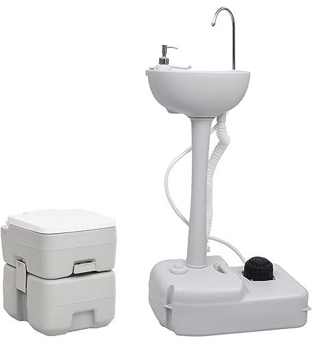 CIADAZ Tragbare Campingtoilette mit Waschbecken, Camping Toiletten, Urinflaschen Für Männer, Camping WC, Mobile Toilette, Urinella Für Frauen3186665