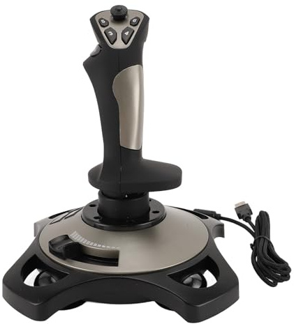 XUMIUZIY PC Flight Joystick Control, USB Wired Flight Stick with Vibration Function and Throttle Control, Universal Simulation Controller Joystick for PC Computer Laptop, 7/8/10/11
