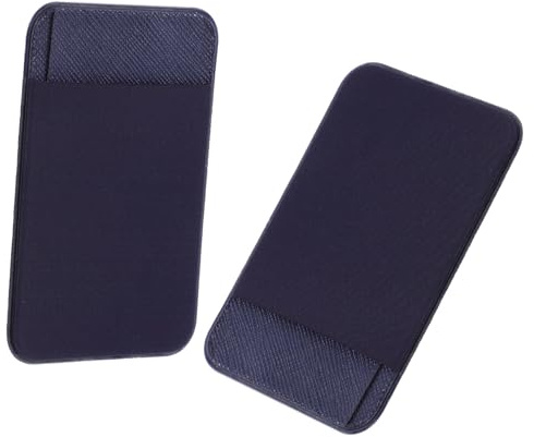 UKCOCO Porta Carte Adesivo per Cellulare in Pelle Pu 2 Pezzi Elasticità senza Residui Adesivi, Supporto Pratico per Smartphone Nero