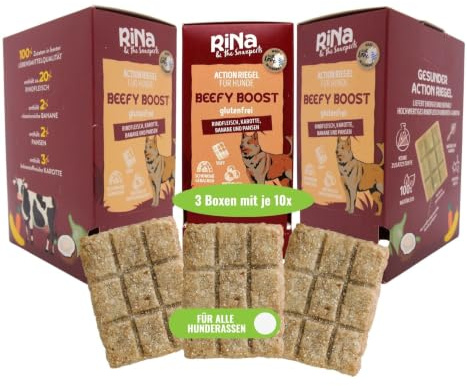 RiNa Beefy Boost Hundeleckerli Soft Rind, Karotte, Pansen, Banane 3x300 g