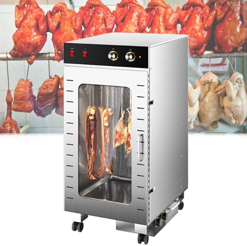 Commercial Sausage Smoking Oven, Commercial Multi-Functional Oven, Stainless Steel Meat Drying Cabinet, Used For Drying Jerky, Meat, Vegetables, And Fruits.(60 Catties Per Time)