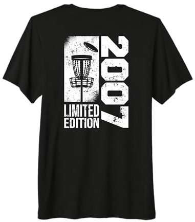 DiscGolf Disc-Golf-Joueur Anniversaire né en 2007 Disc-Golf T-Shirt Haut de Gamme