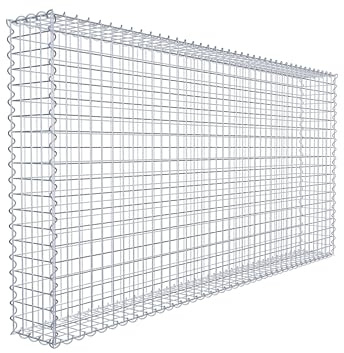 GABIONA Gabion 200 × 100 × 20 cm (L x H x D) – stenkorg av 4 mm nät, maskstorlek 5 × 5 cm, spiralförslutning – perfekt för insynsskydd, gabionstaket, trädgårdsvägg och stenkorgsvägg