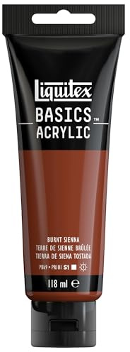 LIQUITEX Basics Acrylic Paint, Burnt Siena, 118 ml Tube