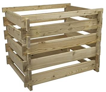 Träkomposter, lärk, 100 x 120 x H 80 cm med träplug-in-system, kompost, kompost, kompost, kompostsilo