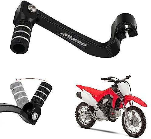JFG RACING Motorcycle Gear Shifter Shift Lever Folding Tip CNC for CRF 110 CRF110F 2013-2023 TTR 110 08-09 11-21 Black