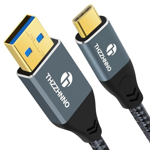 Thzzhnno USB A to USB C Cable 1M, USB 3.1 USB 3.2 Gen2 10Gbps Data Transfer Lead for Samsung Galaxy/iPhone 15/MacBook Pro/iPad Pro