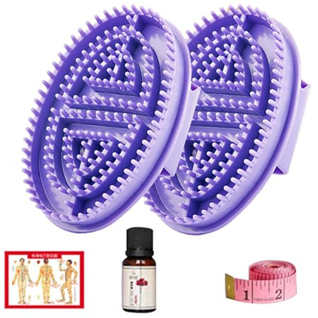2 Pieces Meridian Brush Massage Brush, Beauty Salon Professional Custom Meridian B-rush, Long Lasting A-cupressure M-eridian B-rush,M-eridian Handheld Massage Br-ush, Relaxation & Improved Circulation