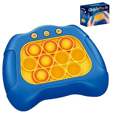 Aionly Quick Push Pop Game Fidget Toy for Kids Light Up Blue