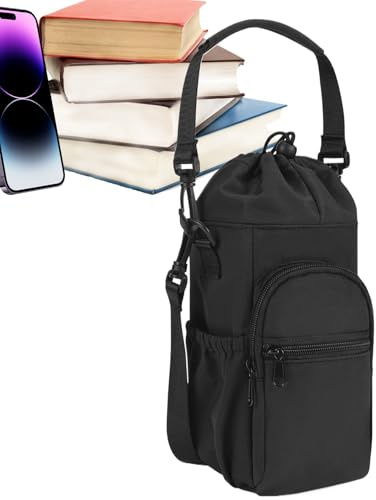 Sac pour bouteille d'eau - Sac isotherme pour bouteille d'eau - Grande capacité - Sac d'organisation étanche - Sangle réglable en plein air pour la randonnée, les séances d'entraînement, la pêche, le