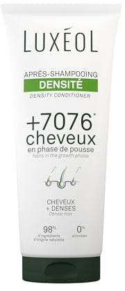 LUXEOL - Après-Shampooing Densité - +7076 Cheveux En Phase De Pousse* - Augmente La Densité Capillaire - 98% D'Ingrédients D'Origine Naturelle - Sans Silicones - Fabriqué en France - 200 ml