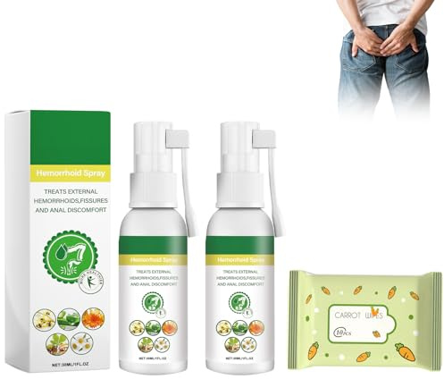 2pièces Spray Apaisant Hémorroïdes, Action Rafraîchissante Et Calmante Pour Un Soulagement Immédiat, Réduit L'inconfort Et Les Irritations, Format Pratique Pour Une Utilisation Discrète En Déplacement