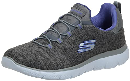 Skechers womens Summits-quick Getaway Sneaker, Charcoal/Purple, 11 US