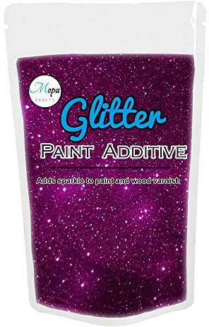 Mopa Crafts Grape Purple Glitter Paint Crystal Additive 100g for Emulsion Paint - for use with Interior/Exterior Wall, Ceiling, Wood, Metal, Varnish, Dead Flat, Matt, Soft Sheen or Silk Paints