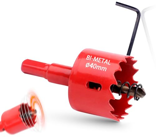 Coronas Perforadoras 40mm Coronas para Metal para Madera Metal Aluminio Acero Inoxidable Plásticos y Mucho Más