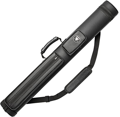 Adhafera Pool Cue Case, 2 X 2 Hard Pool Stick Case, Made of Faux Leather Billiards Accessories