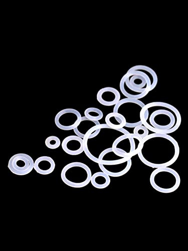 CTLH20 Weiße Silikon-O-Ring-Dichtung Dicke 1 2 3 mm Außendurchmesser 3–60 mm Gummiisolierung Runde O-Form-Dichtung O-Ring-Silikonringe – Außendurchmesser 32 mm (10 Stück), 2 mm