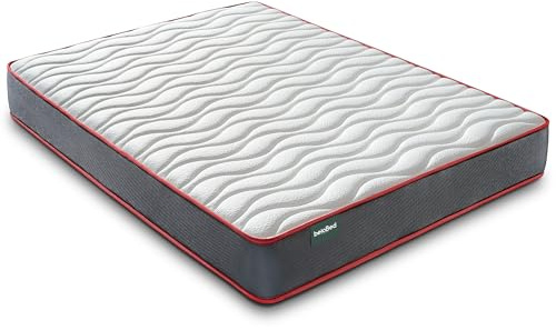 beloBed Colchon 80x190 cm Altura 18 cm. con Viscolastica Alto Confort. Reversible Doble Cara. Firmeza Media. Multicapa Transpirable. Nucleo de Espuma HR ComfortFusion