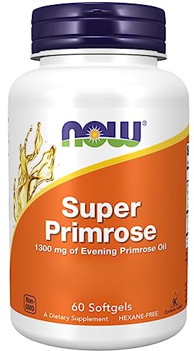 Now Foods, Super Primrose (Olio di Enotera), 1300mg, 60 Capsule morbide, Testato in Laboratorio, Senza Soia, Senza Glutine, Non OGM