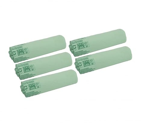 IMBALLAGGI 2000 - Sacchetti Spazzatura 70x110(110L) Umido e Organico in Mater-Bi Verdi, 25 Rotoli x 10 Sacchi Spazzatura Raccolta Differenziata Interno, 250 Sacchetti Rifiuti Compostabili Rinforzati