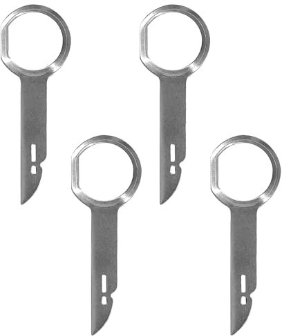 4 Piezas Herramientas Extraccion Radio Coche, para Auto Disco Unidad Principal Reproductor de CD Estéreo Clavijas Universal