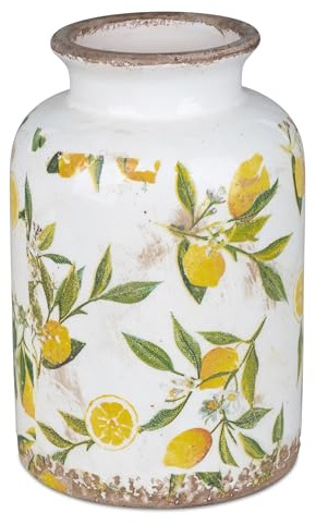 formano Dekorativ vas vintage citron | blomvas med citroner i gammalt utseende | 21 x 13 cm