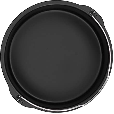 Leopacat Accesorios para Freidora de Aire, Cake Barrel Molde para Hornear Bandeja Antiadherente de Acero Carbono para Hornear Pasteles para Freidoras Profundas Todo Tipo Freidoras EléCtricas 7 Inch