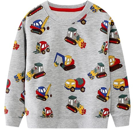Baogaier Felpa Bambino Dinosauro Girocollo Manica Lunga in Cotone 2-7 Anni | Pullover, Top Moda Maglietta, Leggero Sportivo Sweatshirt Ragazzi, Senza Cappuccio, Bambini Maglione, Autunno Inverno Vestiti