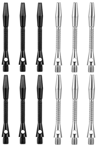 HRLORK 12 Packs Darts Shafts Darts Stems 45MM Aluminium Shafts Multiple Metal Stems Professional Darts Accessories 2BA Shaft