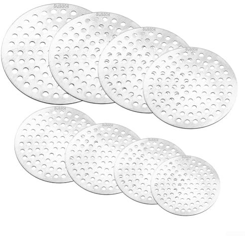 Copertura per filtro di scarico della doccia, tappo rotondo in acciaio inossidabile 304 con fori di drenaggio densi per bagno, lavandino, cattura peli del pavimento (8 cm)