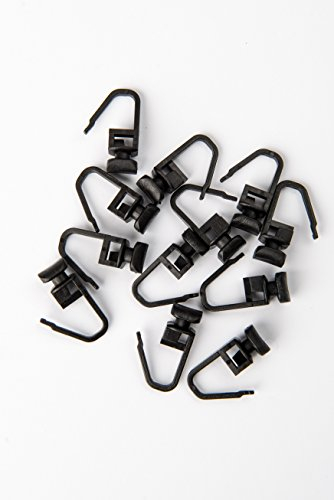 Rollmayer glänzend einläufig Gardinenschiene aus Aluminium (100 x Schwarz Faltenlegehaken) Deckenbefestigung mit SMART-KLICK Montage, Innenlaufschiene für Vorhänge