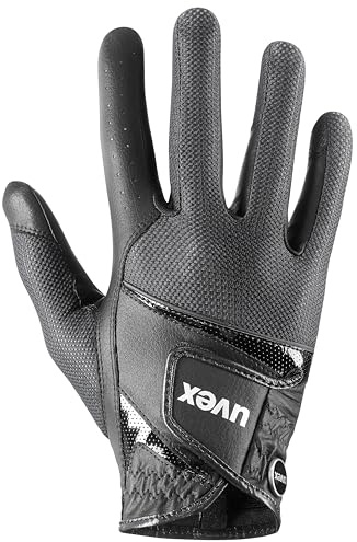 Uvex sumair, Guante de equitación Flexible Unisex, Resistente al Desgaste, ventilación óptima, Black, 8