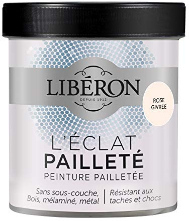 Libéron Peinture décorative L'éclat Pailleté, Rose Givré, 500 ML