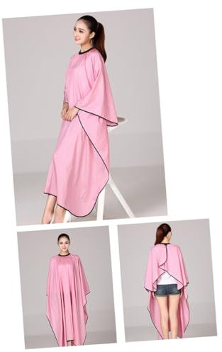 DRESSOOS Capa De Peluquería Antipelusa 1 Unidad Talla Única Rosa Para Adultos Salón Profesional y Uso Doméstico Protección Contra Recortes