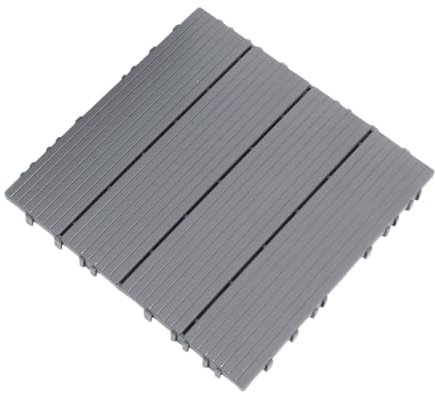 HOUDERCO Interlocking Plastic Wood Floor Decking Tiles for Balcony Garden Patio Flooring Deck Covering