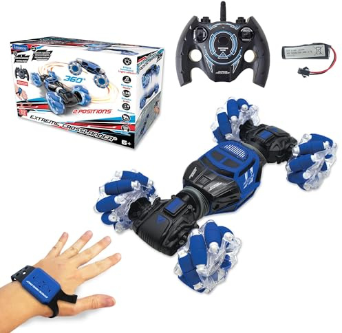 Lexibook, Extreme Crosslander, ferngesteuertes Offroad-Auto, bis zu 12km/h, Lichteffekte, inkl. Fernbedienung & Armband zur Gestensteuerung, Musik, wiederaufladbar, RC50LXB