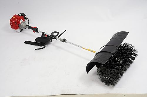 Spazzatrice manuale con spazzola in nylon, 52 cc, a 2 tempi, a benzina, serbatoio da 1 l, ideale per prati artificiali, strade, fattorie, vialetti, marciapiedi