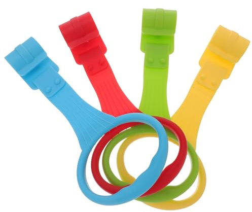 DECHOUS Anillos Colgantes para Bebés 4 Piezas de Plástico Fáciles de Instalar para Cunas y Parques, Accesorio para Atraer la Atención del Ñiño Color Aleatorio Varios estilos