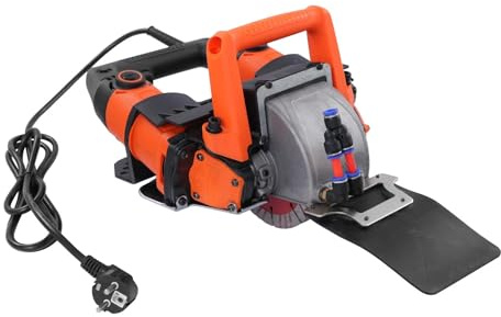 Väggfräs 5 200 W justerbar spårfräs 10 500 r/min spårfräs skärdjup 45 mm och skärbredd 72 mm väggfräs för cementblock, granit, keramiska plattor, betong