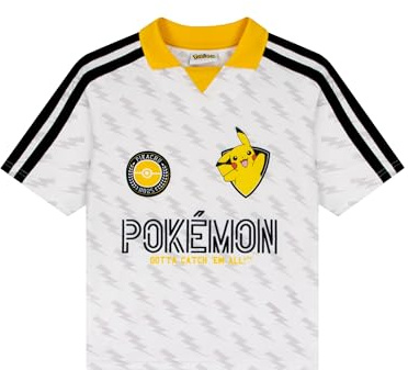 Pokémon Camiseta De Fútbol, Equipación De Fútbol Oversize para Niño, Top Estilo Jersey Pikachu, Ropa para Niños
