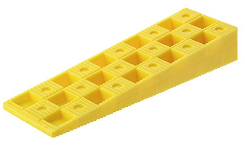 20 piezas – Cuñas de plástico para acristalamiento, cuñas separadoras amarillas, para nivelar o alinear, 150 x 45 x 25 mm, capacidad de carga de 200 kg, herrajes de construcción de GedoTec®