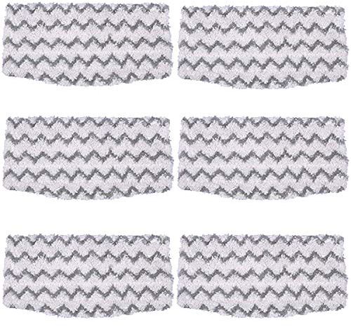 KEEPOW 6Pack Steam Mop Pads for Shark Steam Mop S1000UK S2001UK S1000 S1000A S1000C S1000WM S1001C and Compatible with Beldray BEL01097, Washable Dirt Grip Absorbing Refill for Shark Steamer Pads