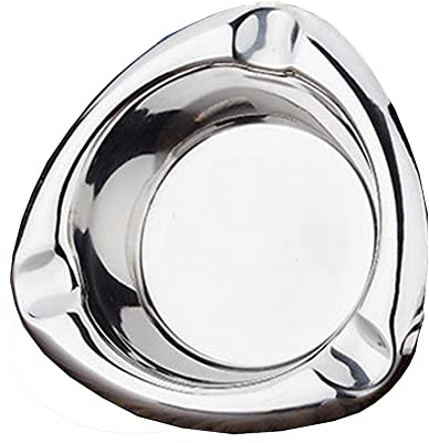 VOVCIG Stainless Steel Ashtray,Silver Cigar Ashtray Suitable for Parties Travel Outdoor Patio Gift for Thanksgiving,Christmas Day,Father's Day